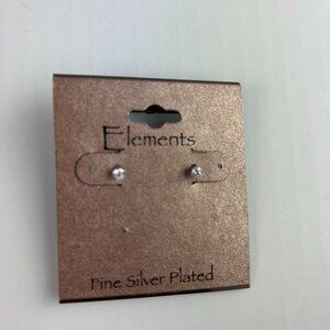 Elements Fine Silver Plated Stud  Earrings New with Tag